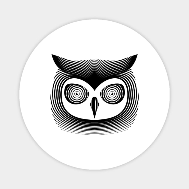 Hypno Owl Magnet by AxiomDesign